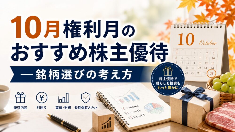 10月権利月のおすすめ株主優待 — 銘柄選びの考え方