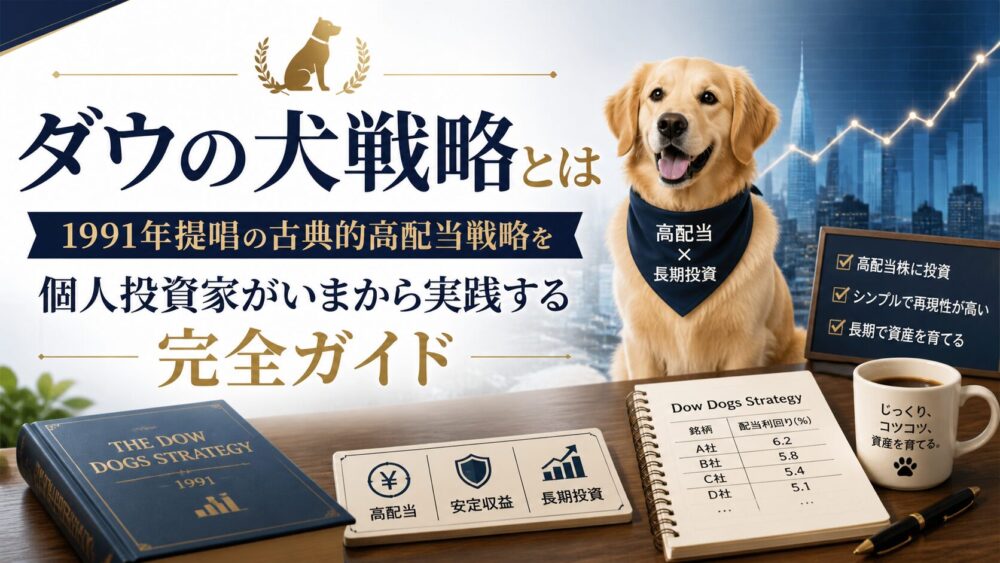 ダウの犬戦略とは — 1991年提唱の古典的高配当戦略を個人投資家がいまから実践する完全ガイド
