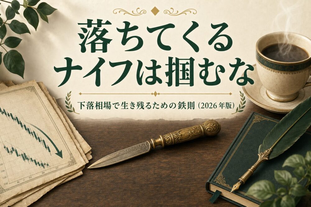 落ちてくるナイフは掴むな — 下落相場で生き残る鉄則