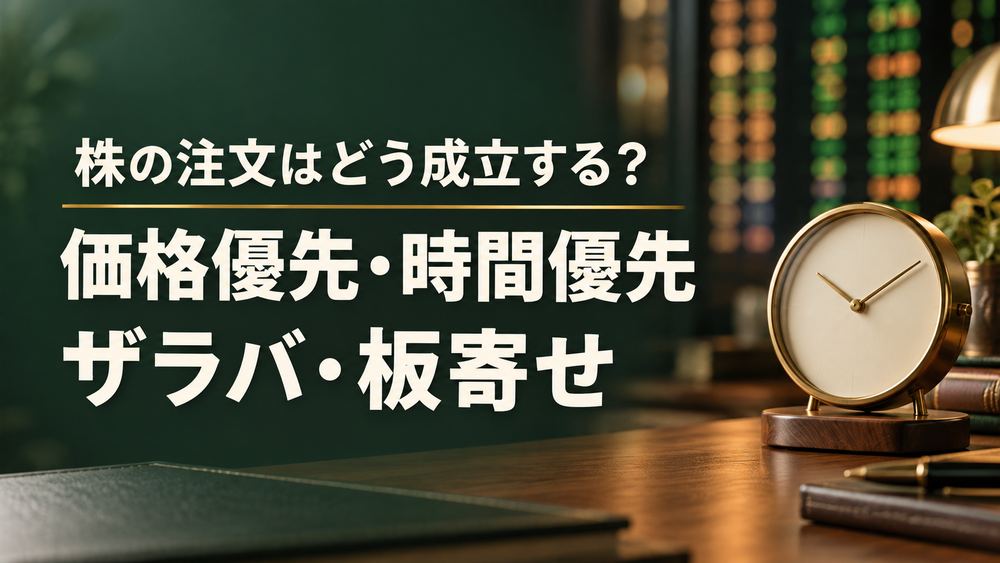 株の注文はどう成立する？価格優先・時間優先とザラバ・板寄せを図と表でやさしく解説