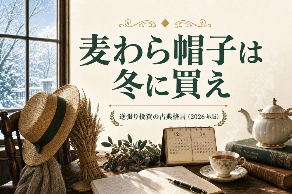 麦わら帽子は冬に買え — 逆張りの古典格言