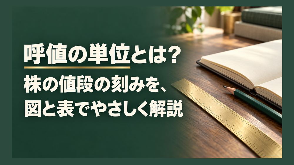 呼値の単位とは？株の値段の刻みを、図と表でやさしく解説
